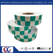 Grün / Weiß Gitter Design Reflektierende Erkennungsband (C3500-G)